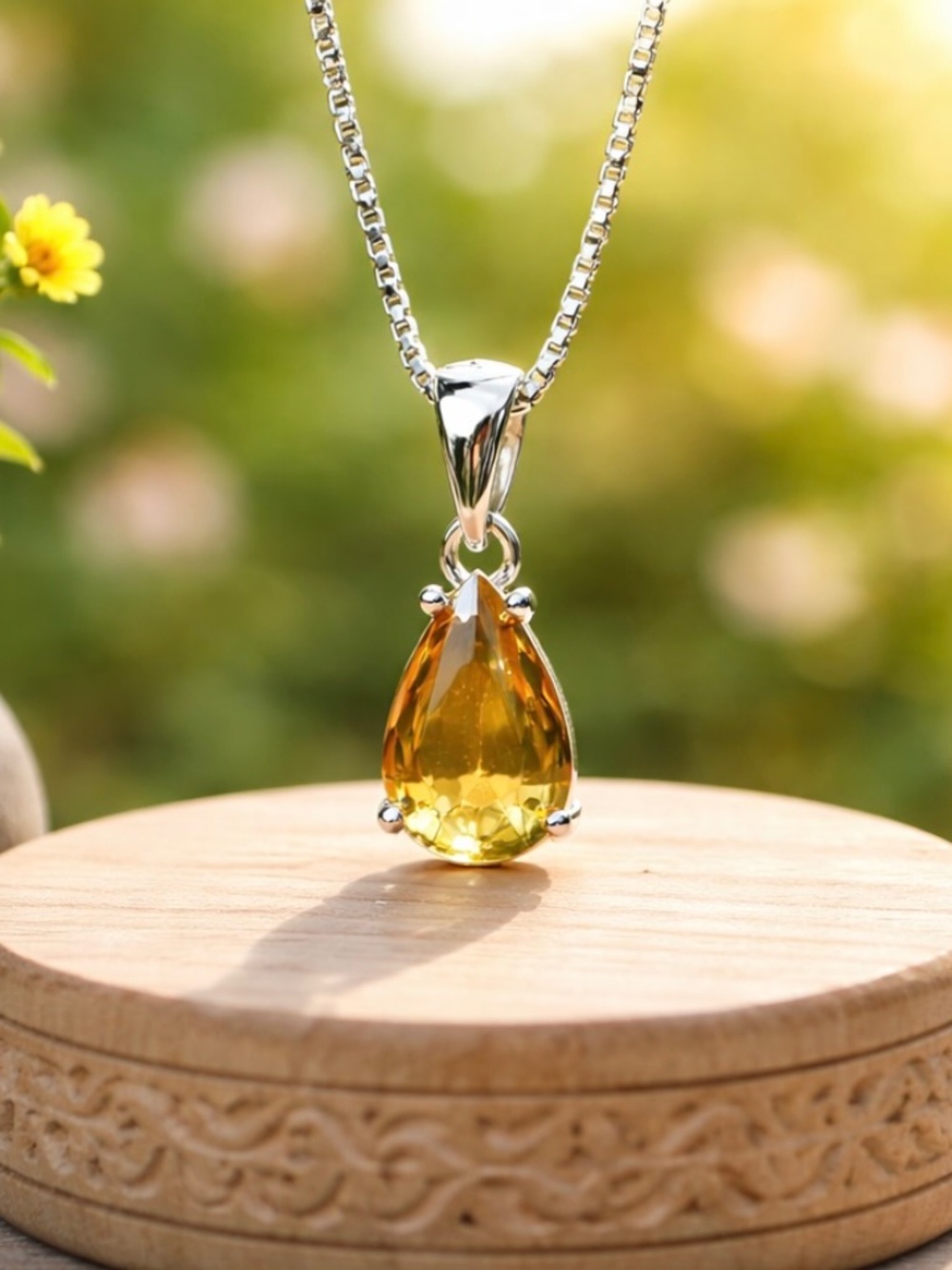 Simple Elegance Color Change Diaspore Pendant in Sterling Silver 925 , Handmade
